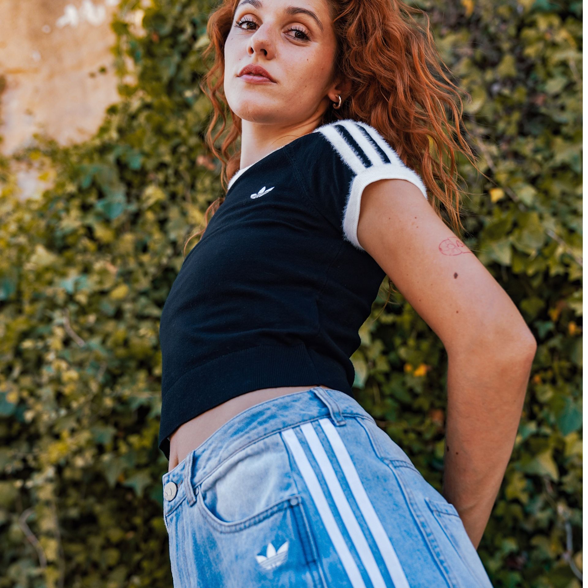 adidas Originals Calça Denim Barrel Light Blue