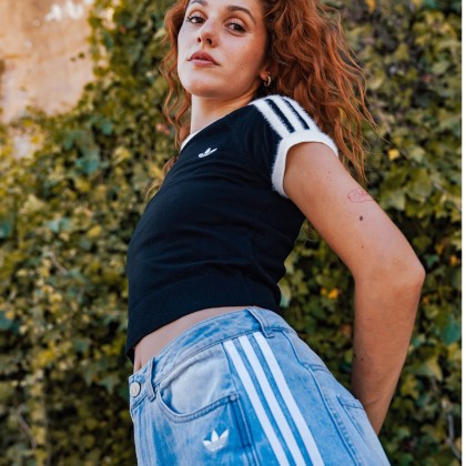 adidas Originals Calça Denim Barrel Light Blue adidas Originals Calça Denim Barrel Light Blue