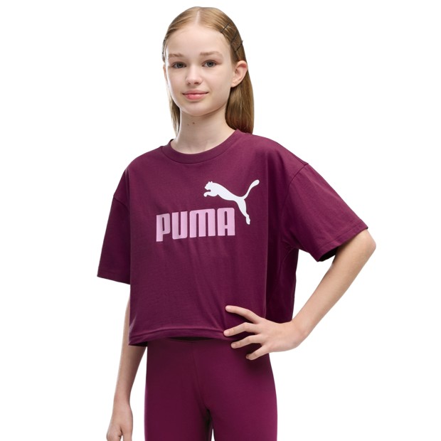 Puma T-shirt Ess 2 Color No. 1 Logo Short Length Fuchsia Glow