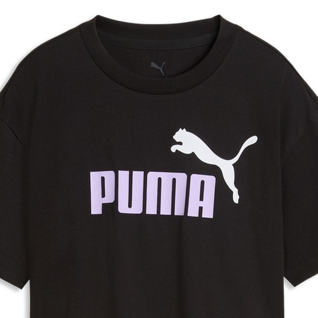 Puma T-shirt Ess 2 Color No. 1 Logo Short Length Black-light Lavender