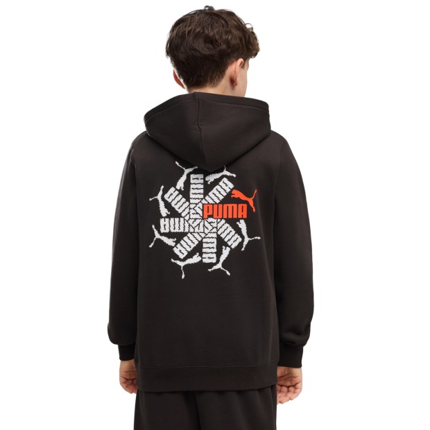 Puma Sweat Ess Logo Lab Brand Back Graphic Black