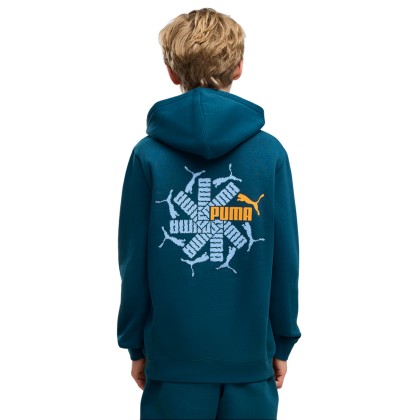 Puma Sweat Ess Logo Lab Brand Back Graphic Midnight Petrol