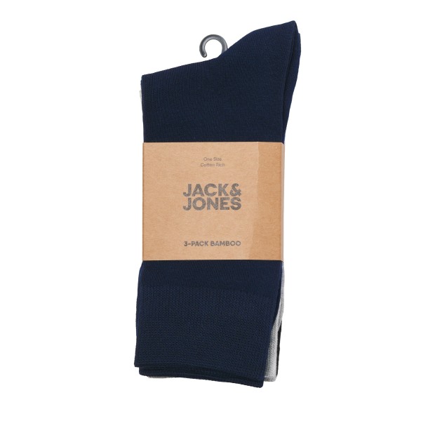 Jack & Jones Meias 3p Clouis Bamboo Navy Blazer Lgm - Black
