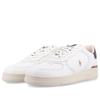 Polo Ralph Lauren Masters Court Bro Deckwash White/brown Polo Ralph Lauren Masters Court Bro Deckwash White/brown