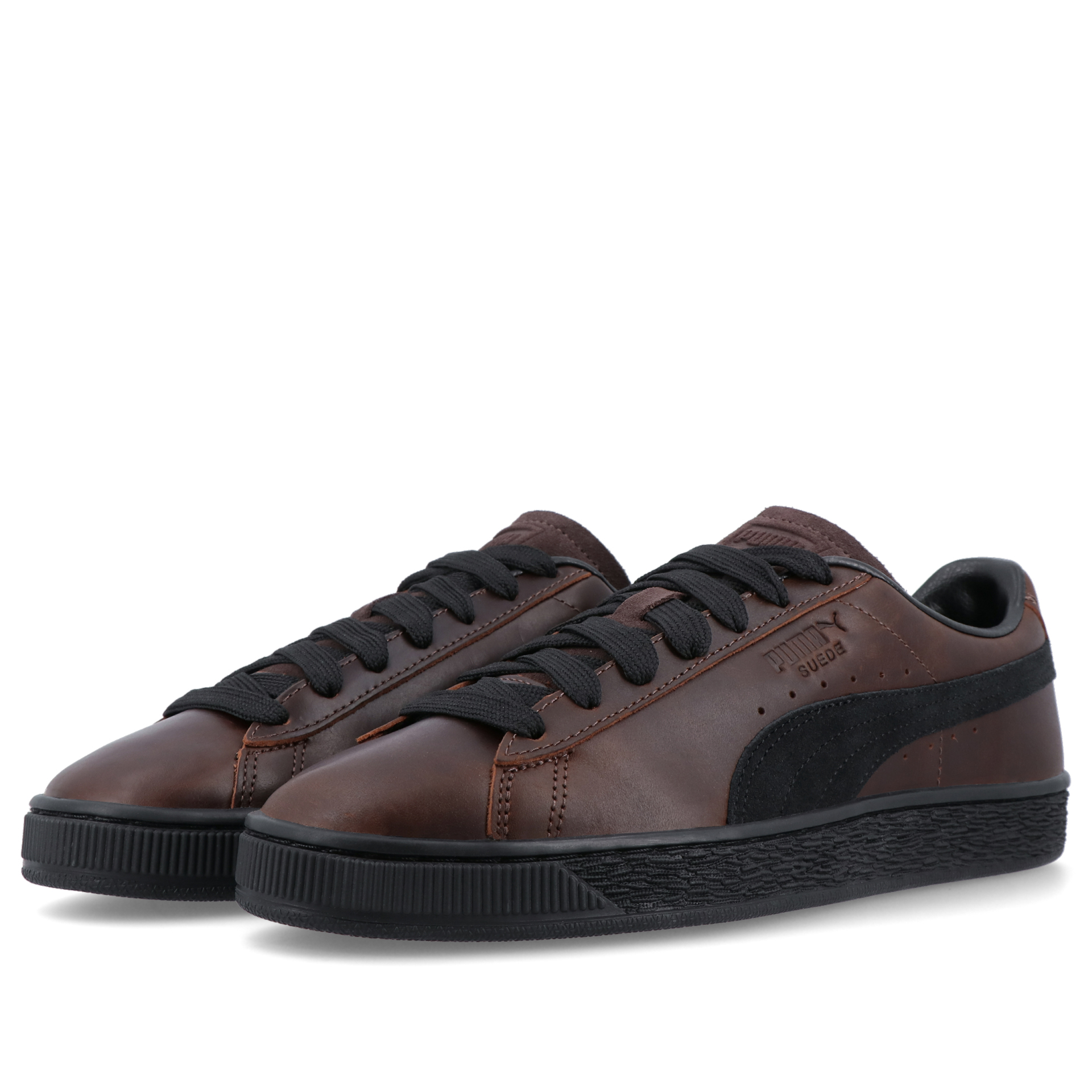 Puma Suede Dressed Leather Brown-black
