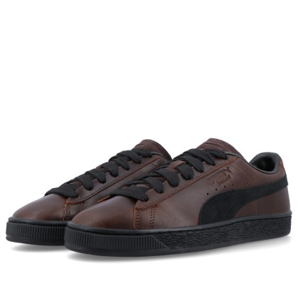 Puma Suede Dressed Leather Brown-black Puma Suede Dressed Leather Brown-black