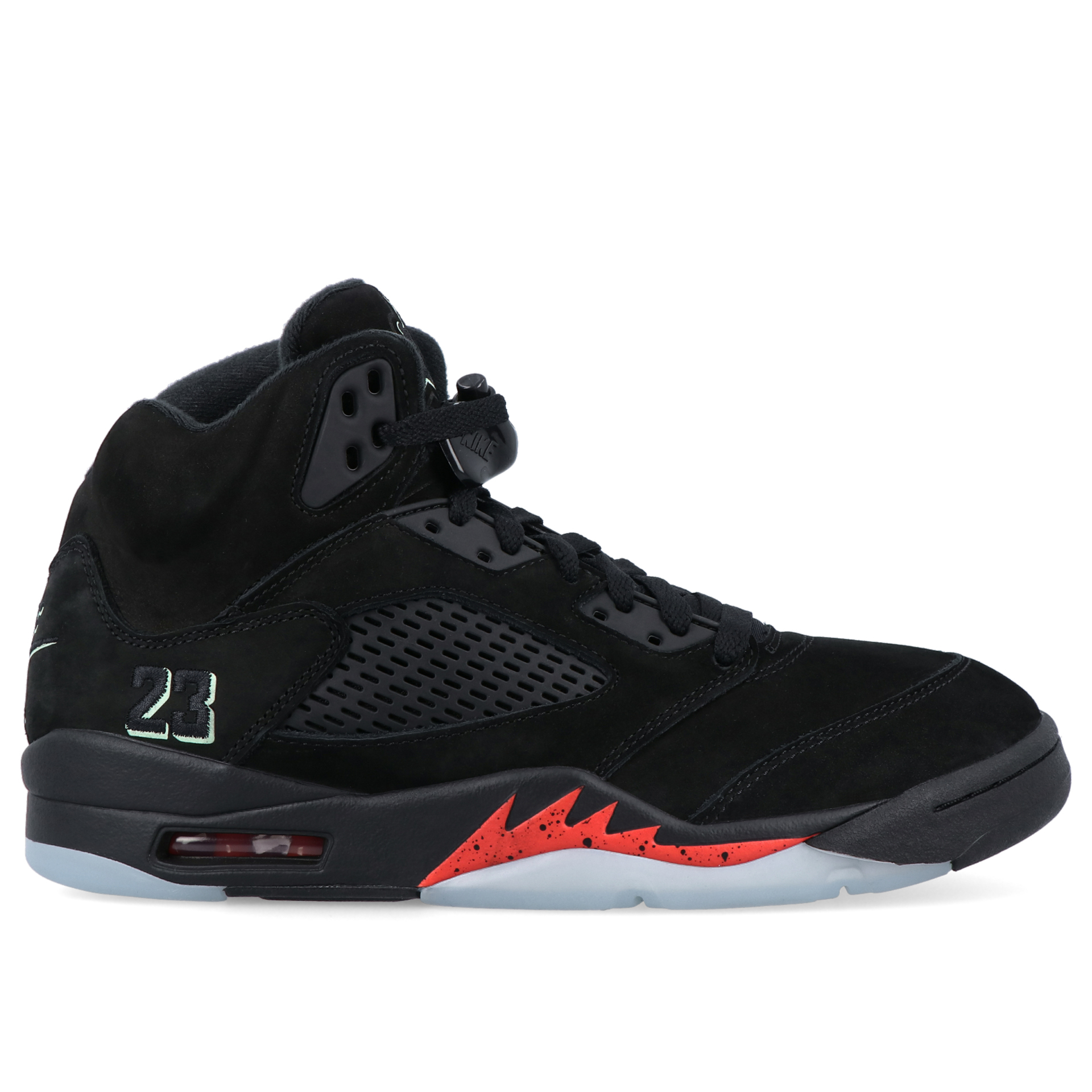 Jordan Air 5 Retro Black/black-picante Red-glow N The Dark