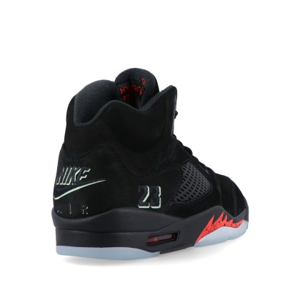 Jordan Air 5 Retro Black/black-picante Red-glow N The Dark Jordan Air 5 Retro Black/black-picante Red-glow N The Dark