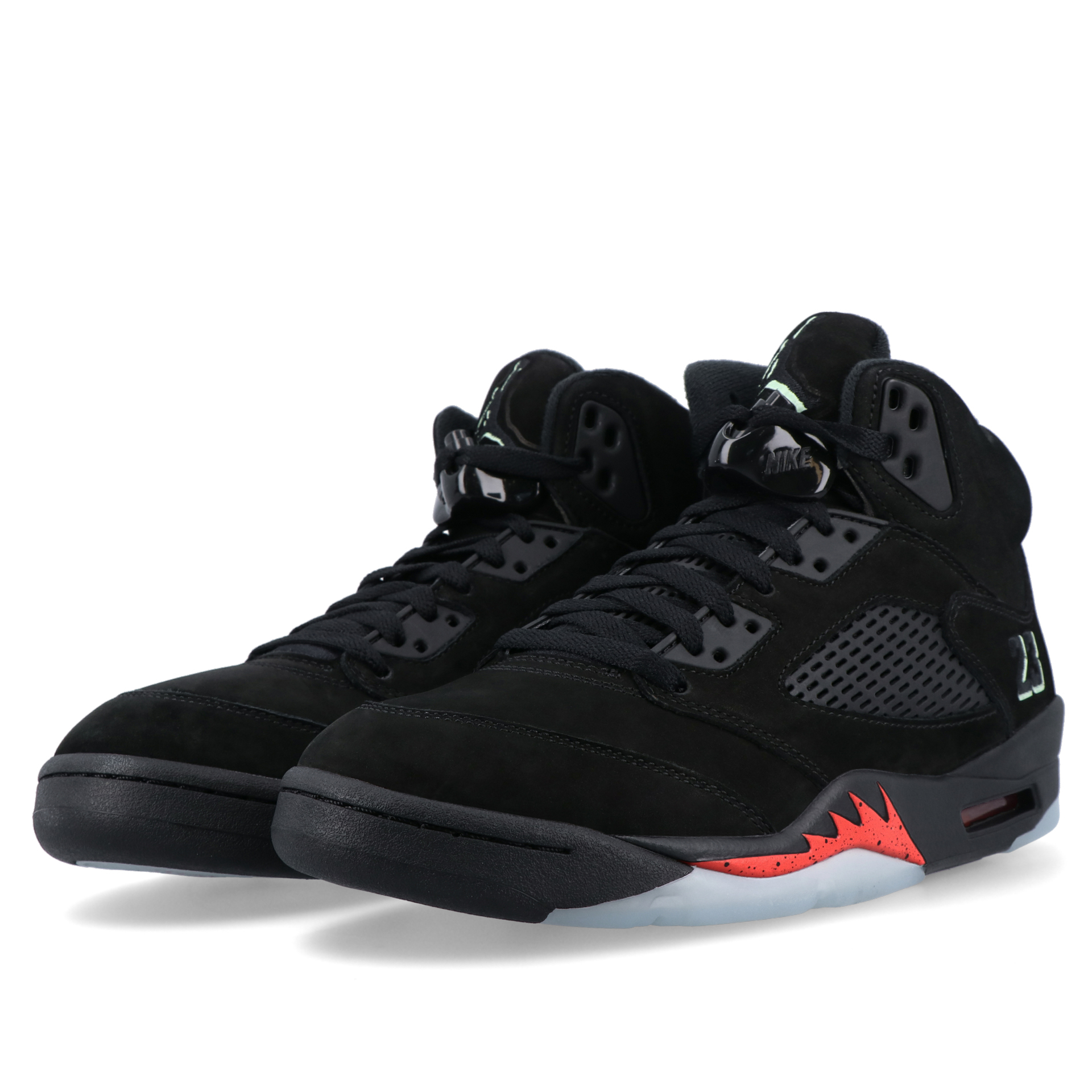 Jordan Air 5 Retro Black/black-picante Red-glow N The Dark