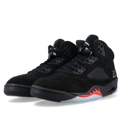 Jordan Air 5 Retro Black/black-picante Red-glow N The Dark Jordan Air 5 Retro Black/black-picante Red-glow N The Dark