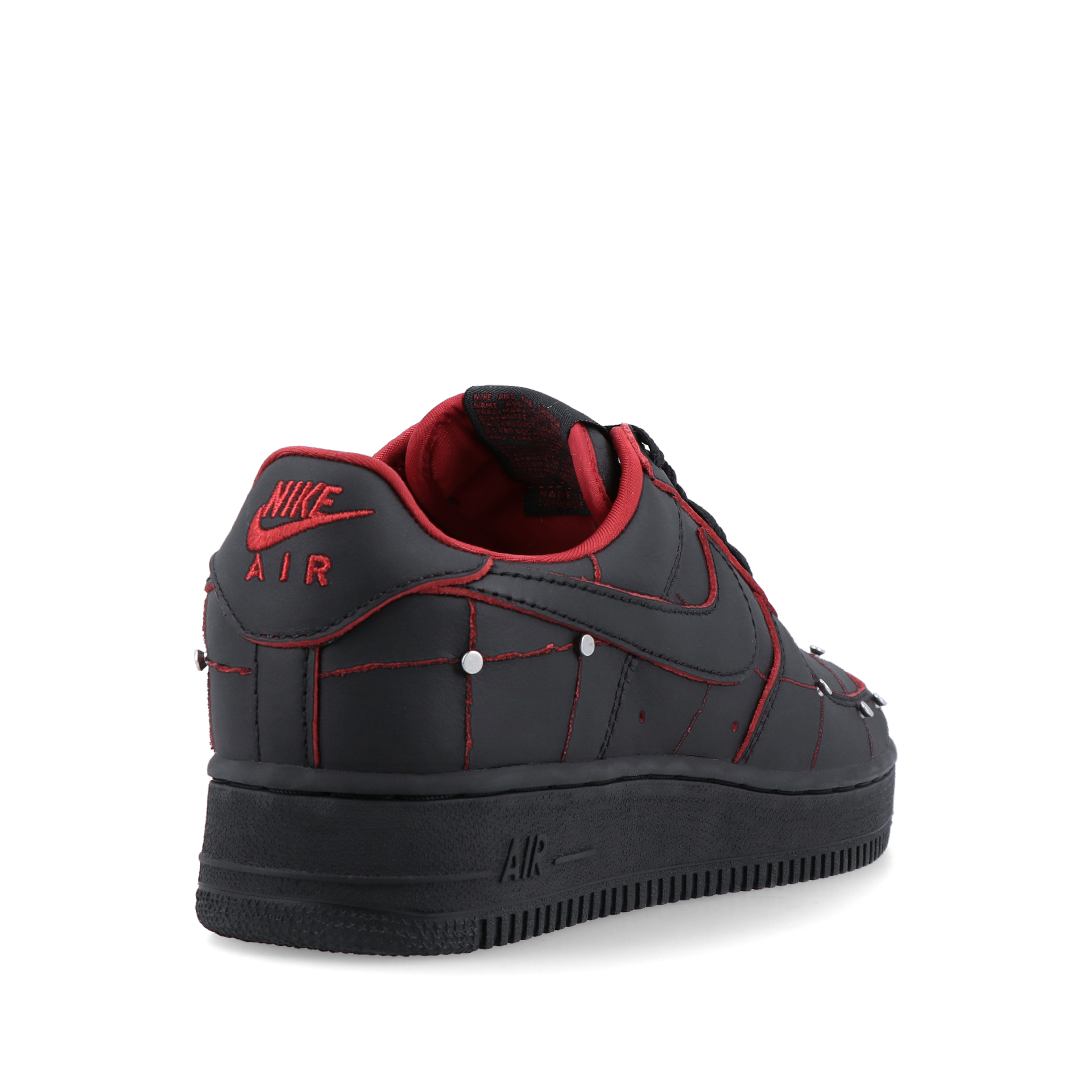Nike Air Force 1 01 Black/black-gym Red-metallic Silver