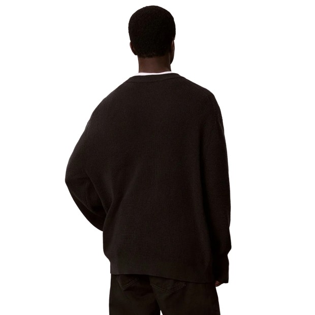 Calvin Klein Sweat Classic Cttn Wfl Crew Neck Black