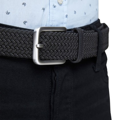 Jack & Jones Cinto Spring Woven Black Jack & Jones Cinto Spring Woven Black