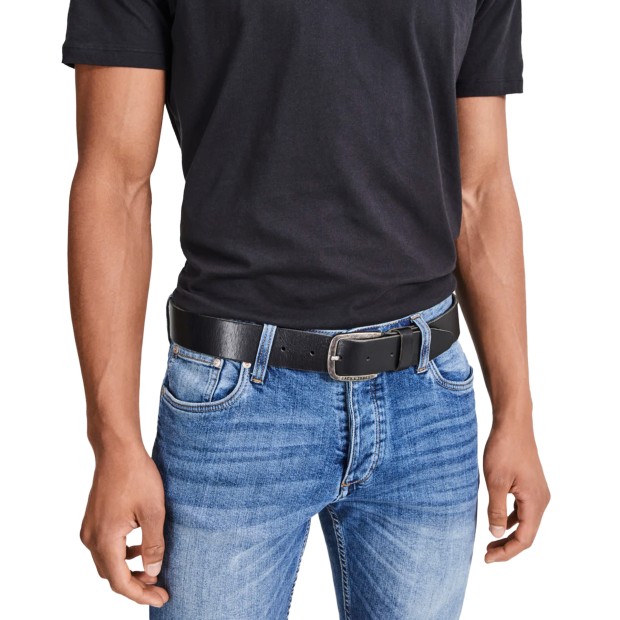 Jack & Jones Cinto Paul Leather Black