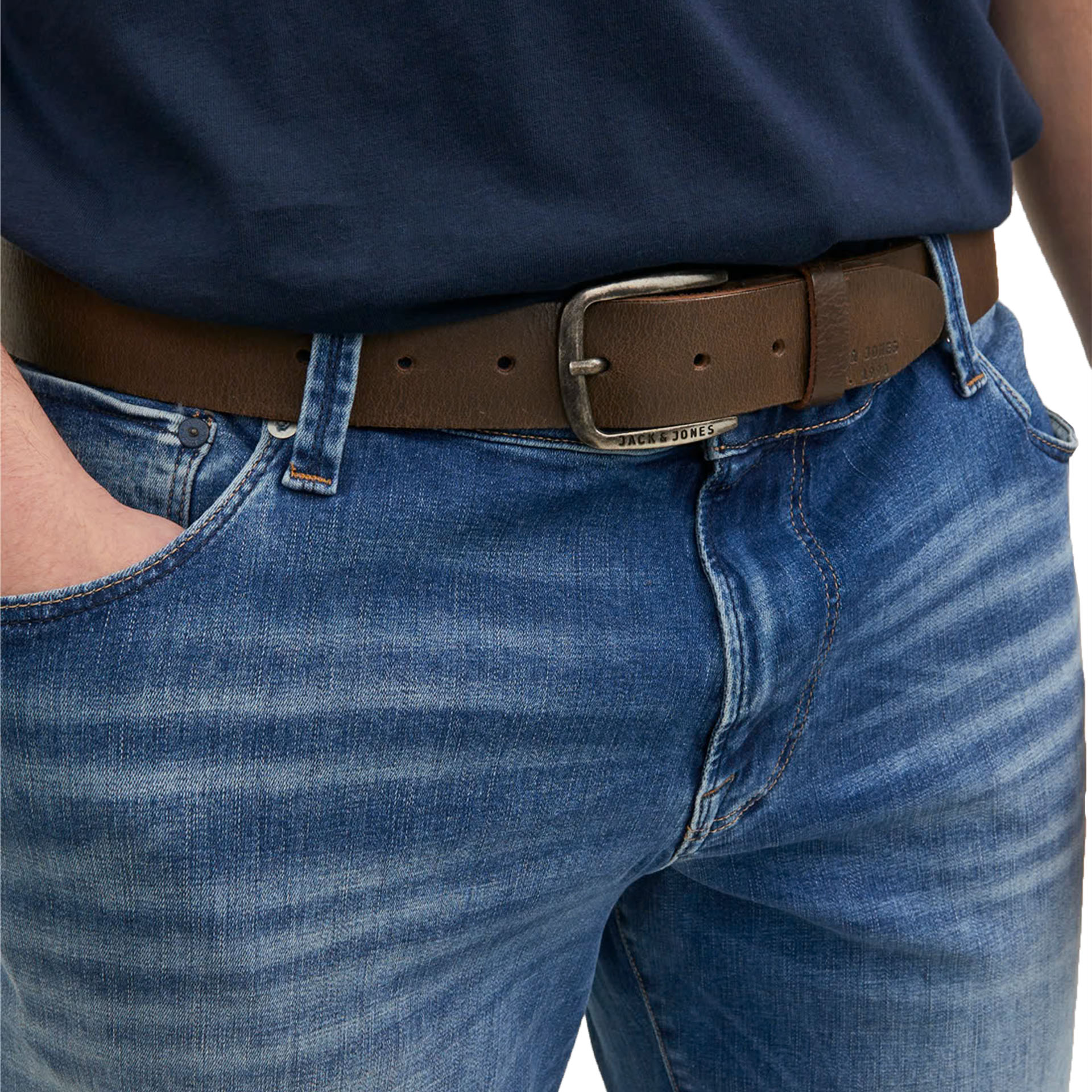 Jack & Jones Cinto Paul Leather Castlerock
