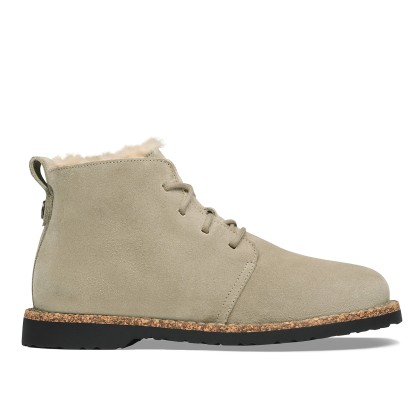 Birkenstock Uppsala Mid Shearling Suede Leather Narrow Taupe Birkenstock Uppsala Mid Shearling Suede Leather Narrow Taupe