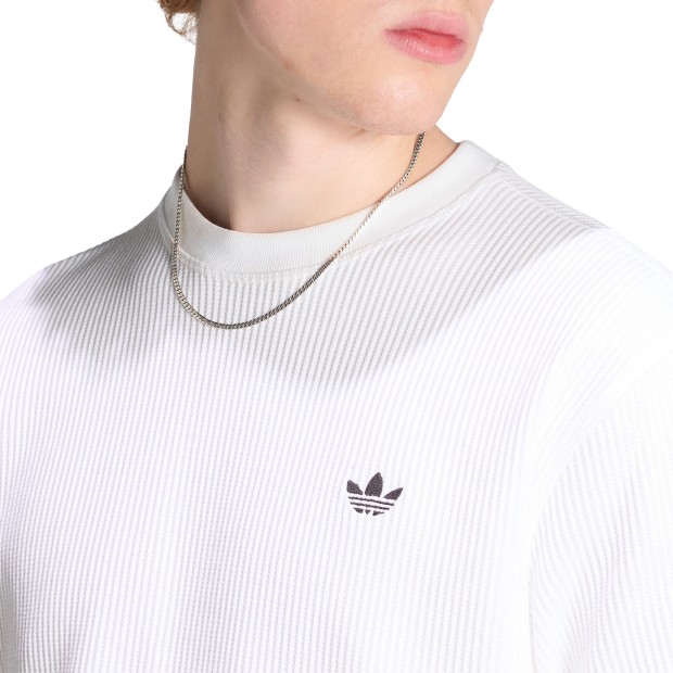 adidas Originals T-shirt Trefoil Essentials Waffle White