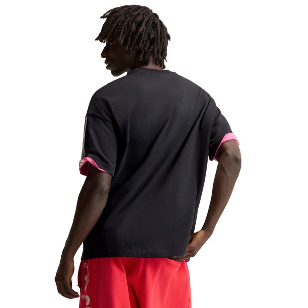 adidas Originals T-shirt Adisignature 3 Stripes Black / Off White